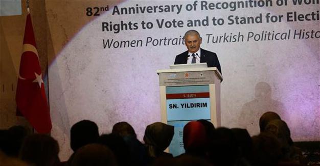 Turkish PM Yıldırım criticizes positive discrimination for women