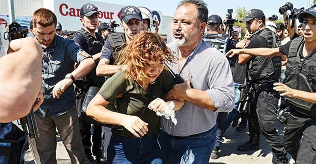 Dozens held as teachers protest suspensions