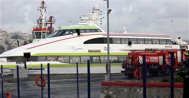 Fire breaks out on sea bus crossing from Bursa to Istanbul