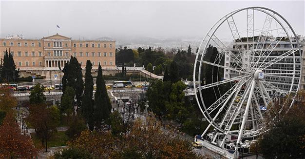 Red faces in Athens over Ferris wheel that wont turn