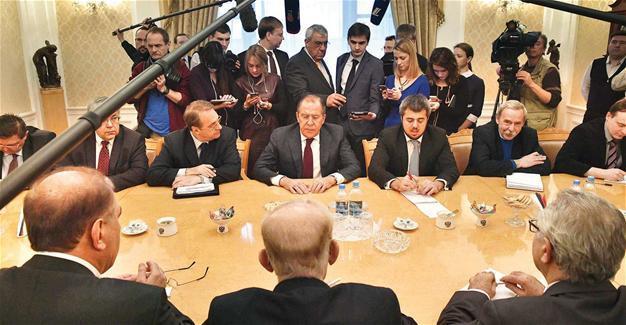 Lavrov meets selected Syria opposition, says Geneva talks postponed