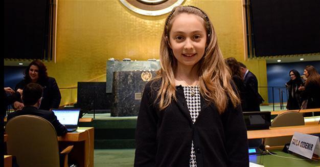 10-year-old Turkish girl addresses UN General Assembly