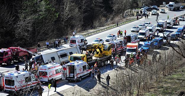 Seven workers killed, 34 injured in bus accident in Turkey’s Bursa