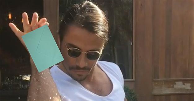 French Interior Ministry calls on citizens to vote in presidential election with Saltbae image