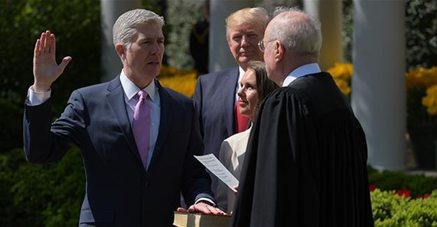 Gorsuch takes oath before joining high court