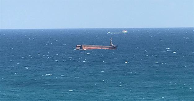 Mongolian-flagged dry cargo vessel splits in half off Istanbul coast