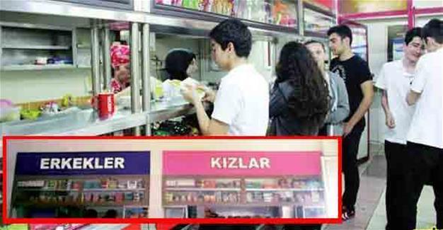 Sign showing girls and boys to queue separately at Istanbul school canteen stirs debate