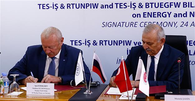 Turkish, Russian unions sign cooperation deal