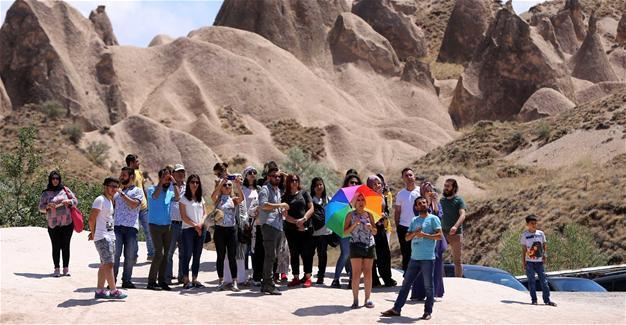Valley in Turkeys Cappadocia opens to an imaginary world