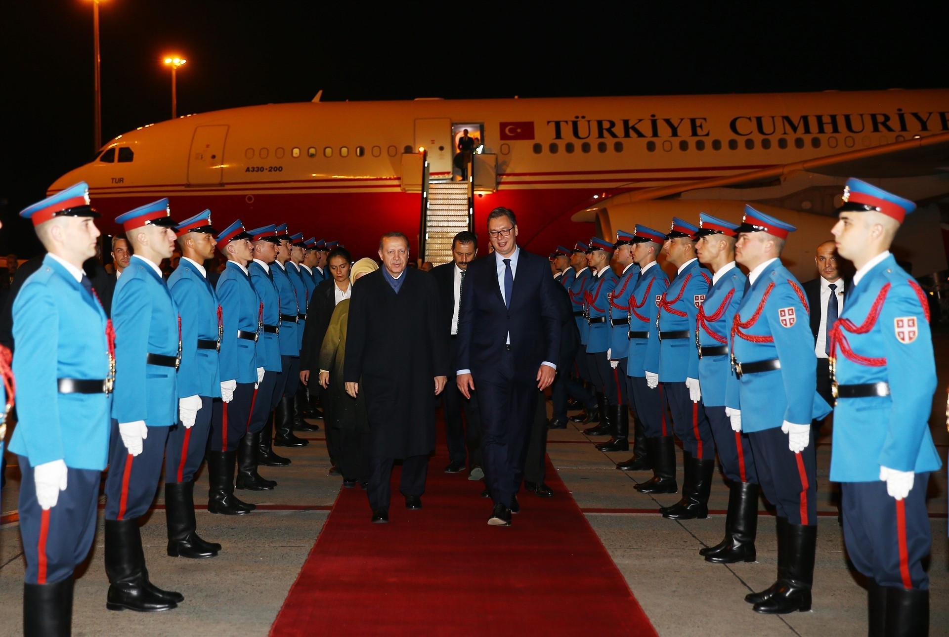 Erdoğan begins two-day visit to Serbia
