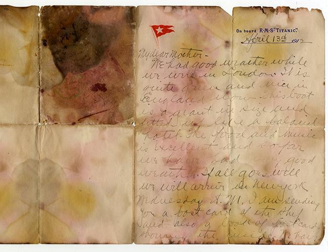 Last post: Titanic victim’s letter sells for record $166,000