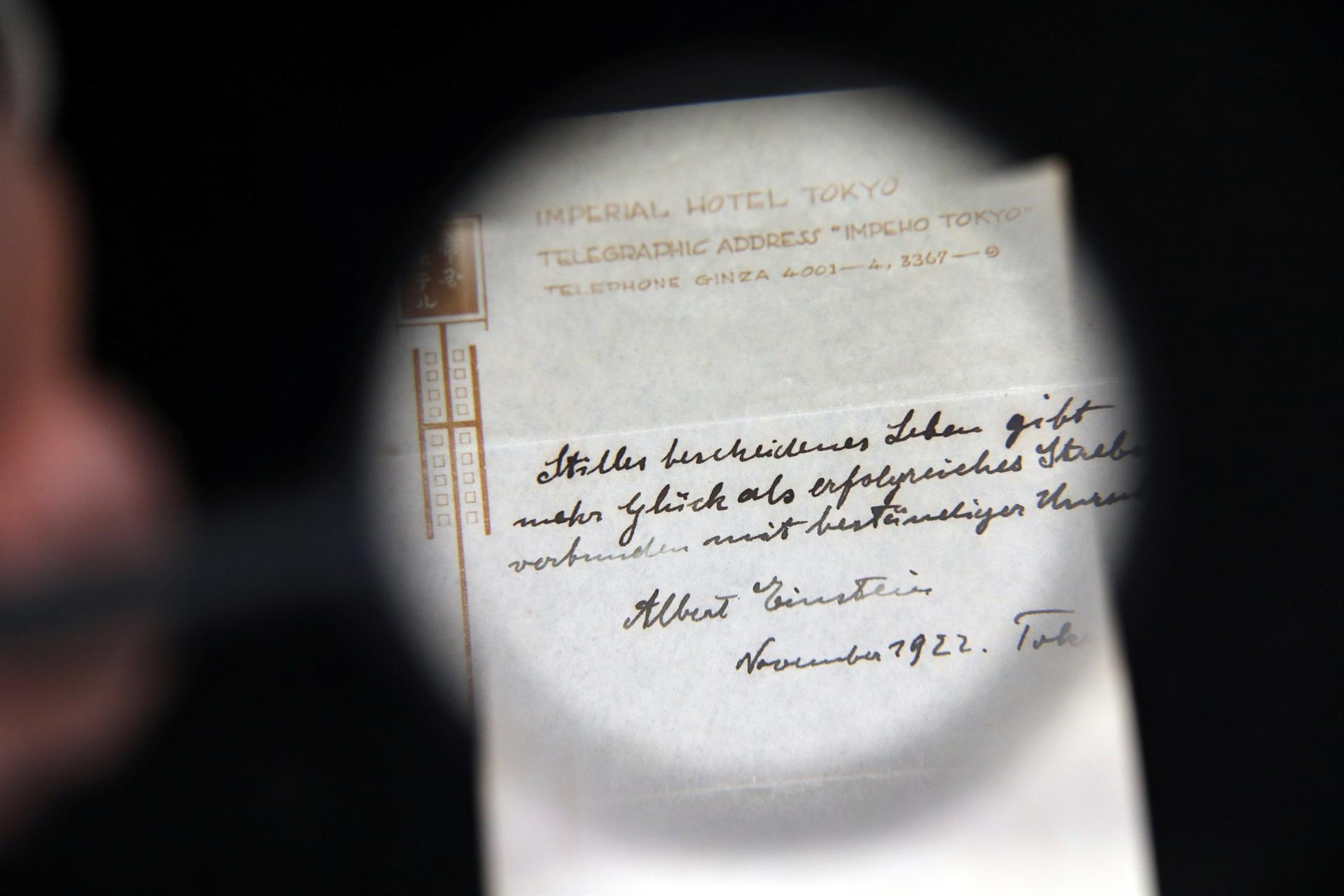 Einsteins theory of happiness sells for $1.3M at auction