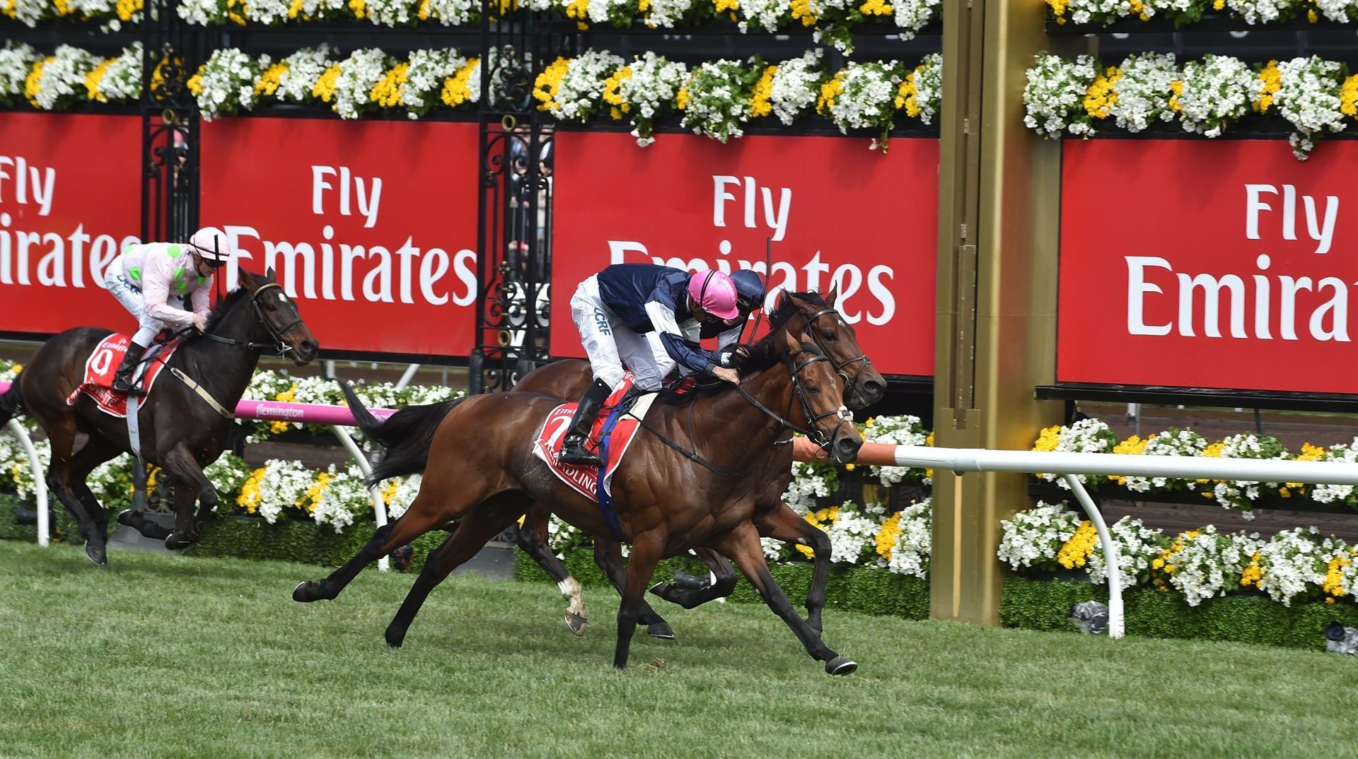 OBrien edges dad as Rekindling wins Melbourne Cup