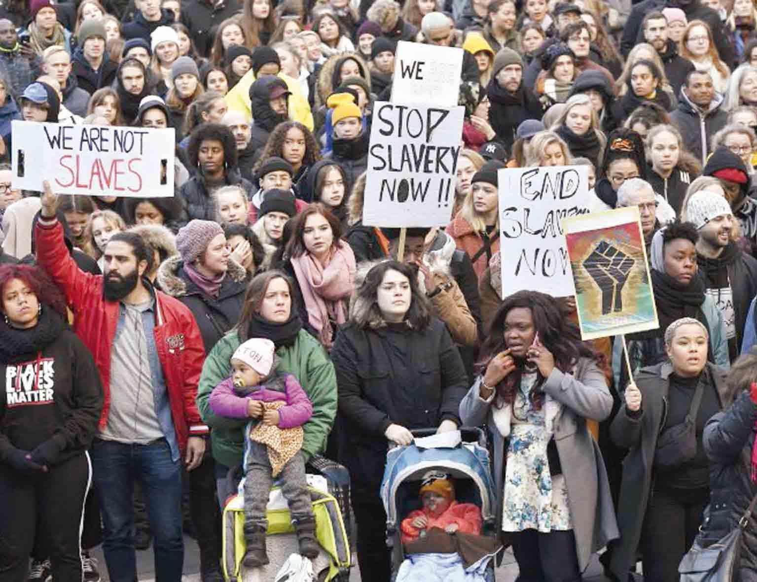 ‘Slave market’ demo in Brussels turns violent