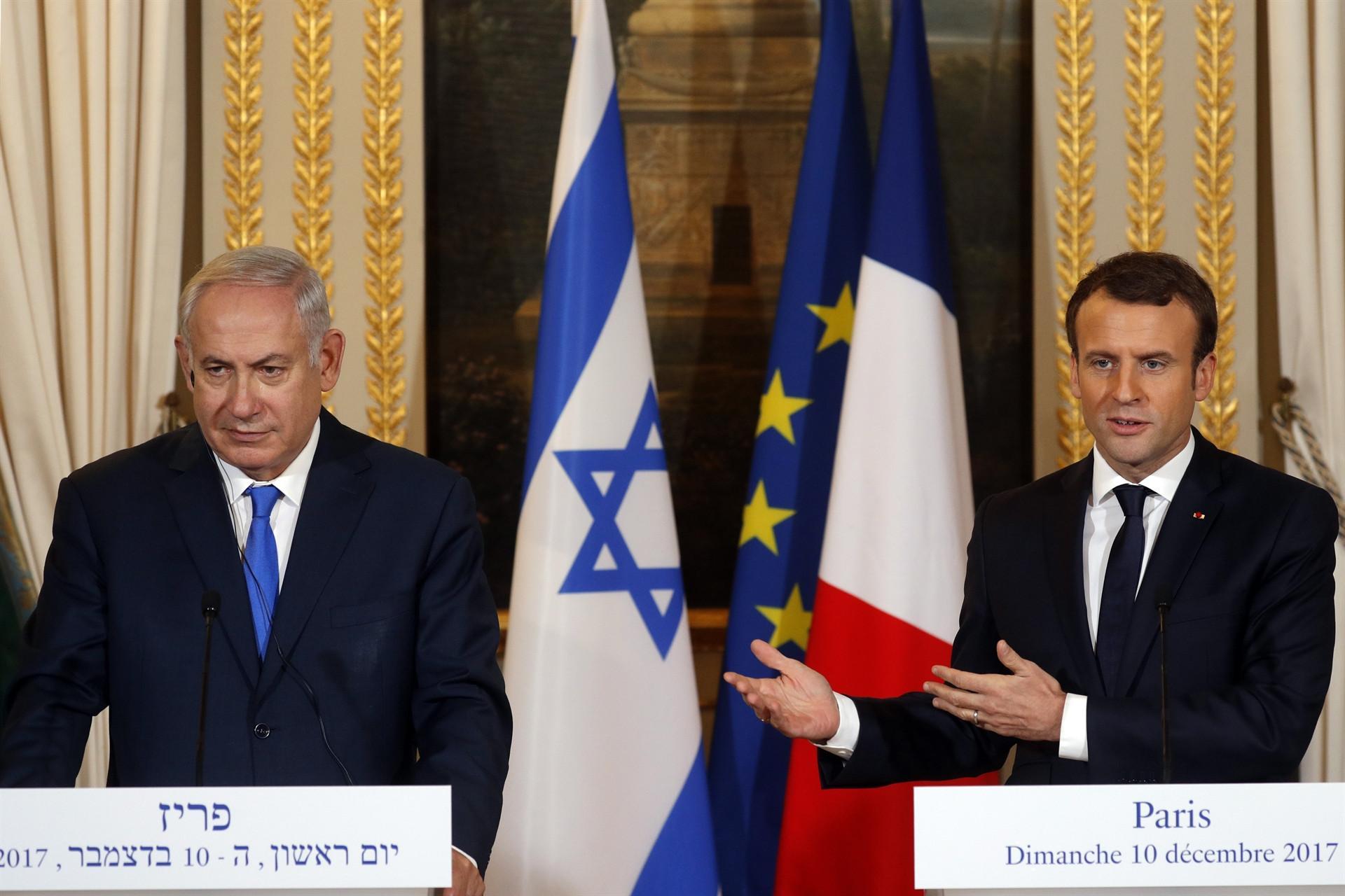US move is threat to peace, Macron tells Netanyahu