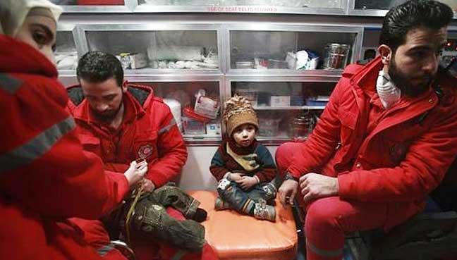Medical evacuations begin from besieged Syria rebel bastion
