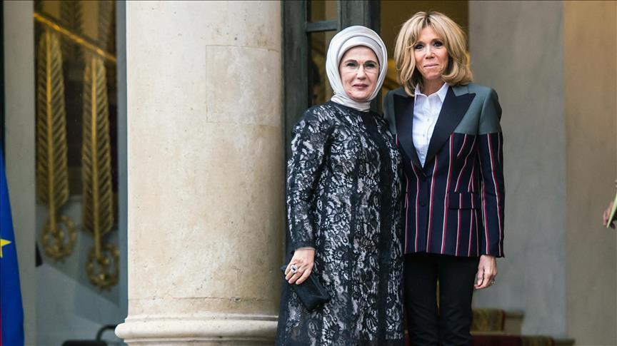 Turkish first lady invites French counterpart to Turkey