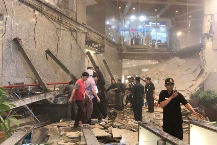 Indonesia stock exchange floor collapses