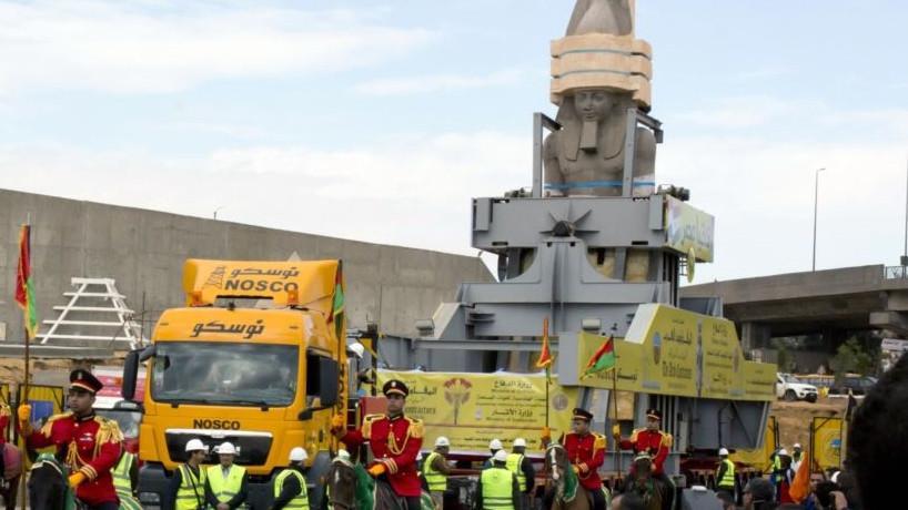 Egypt shifts colossal statue of legendary Pharoah Ramses II