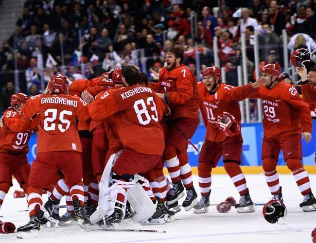 Sudden-death Russia holds nerve to win gold in hockey