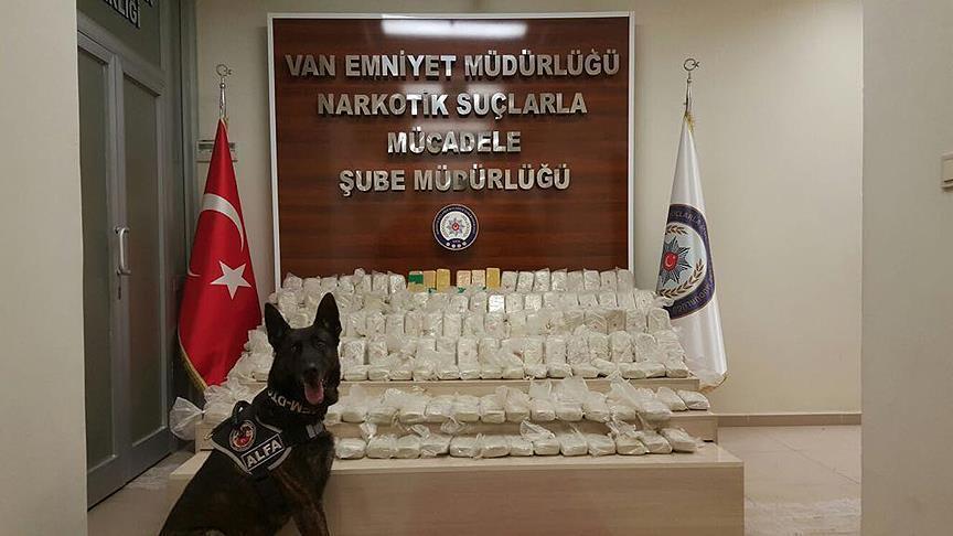 Turkish police seize over 170 kilograms of heroin Van in Turkey’s east