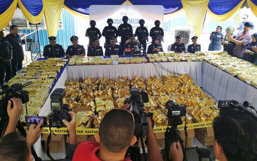 Malaysia makes record 1.2 ton seizure of crystal meth
