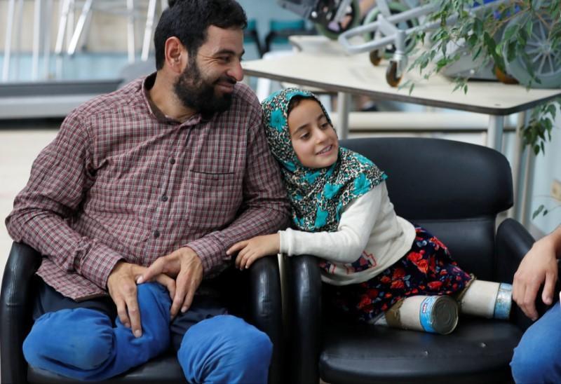 Syrian girl born without legs gets new prosthetics in Turkey