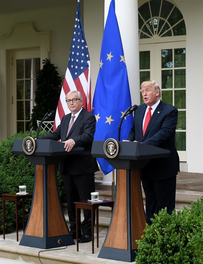 Trump, EU’s Juncker agree to ease trade tensions