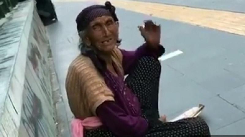 Turkish beggar says she earns more than $100 in half a day