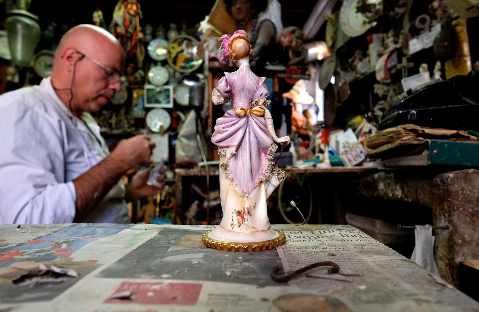 Broken treasures revived in Romes little shop of doll horrors