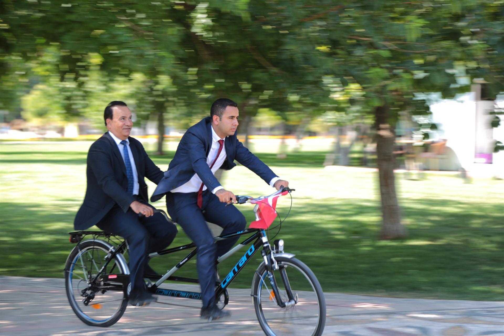 Disabled official pedals his bike to raise awareness in southeast Turkey