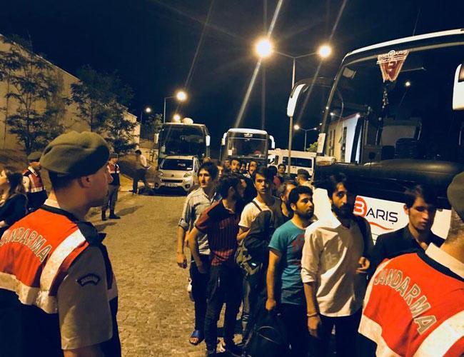 More than 210 migrants held across Turkey