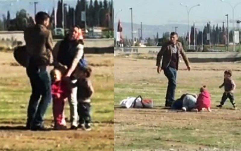 Man detained for beating wife in street in Turkeys southeast as footage stirs outcry