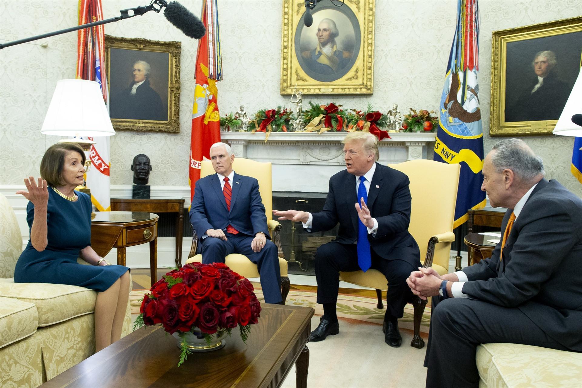 Trump threatens shutdown in wild encounter with Democrats