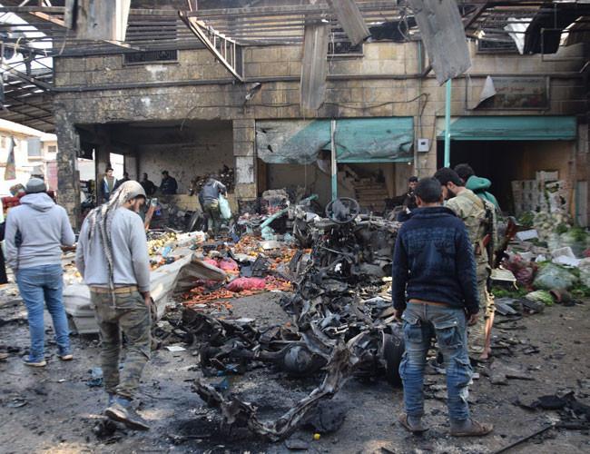 Car blast kills nine in Syrian town held by Turkey-backed forces