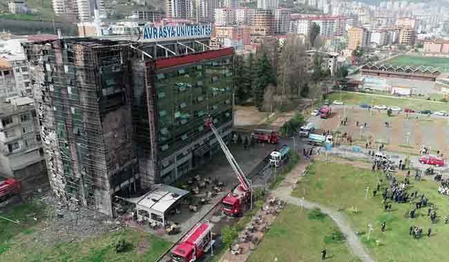 Fire causes panic at Avrasya University in Turkey’s Trabzon