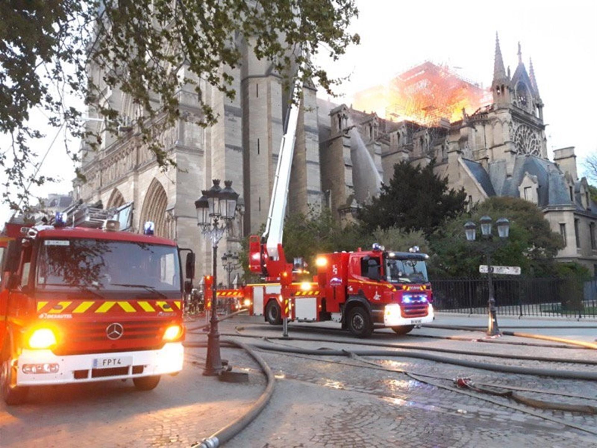 Massive fire engulfs Notre Dame Cathedral