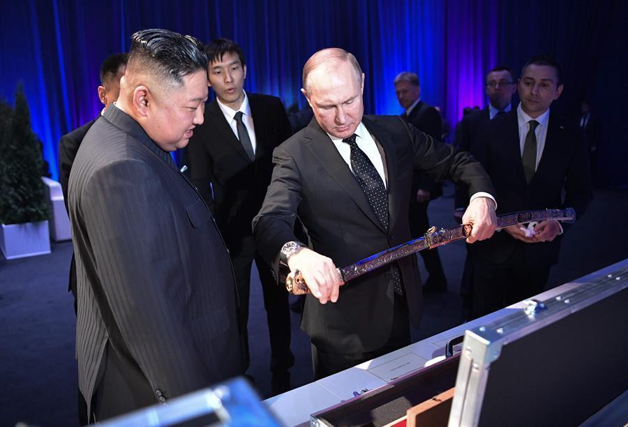 Kim, Putin vow to seek closer ties at first talks