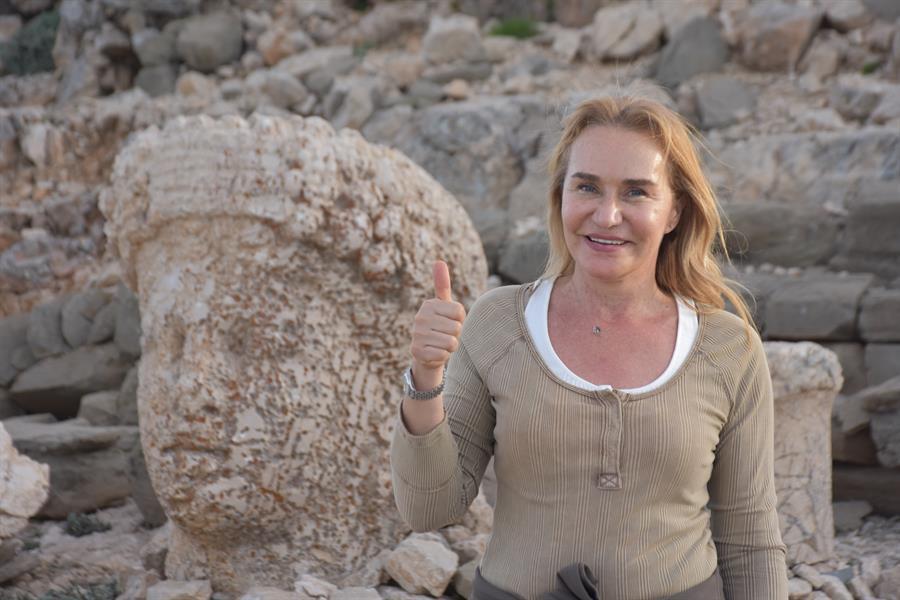 Statues on top of Mount Nemrut await visitors