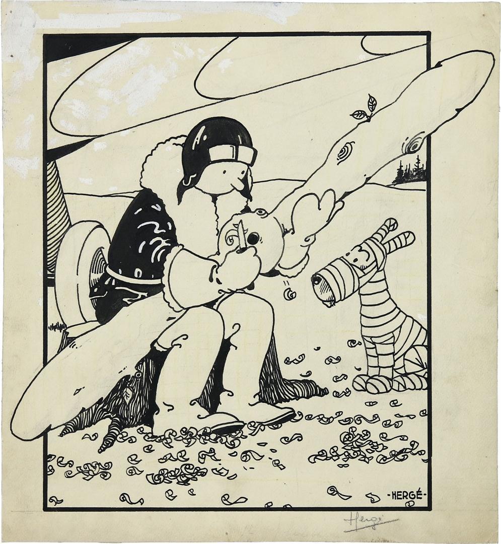 An early Tintin cover sells at auction for $1.1 million