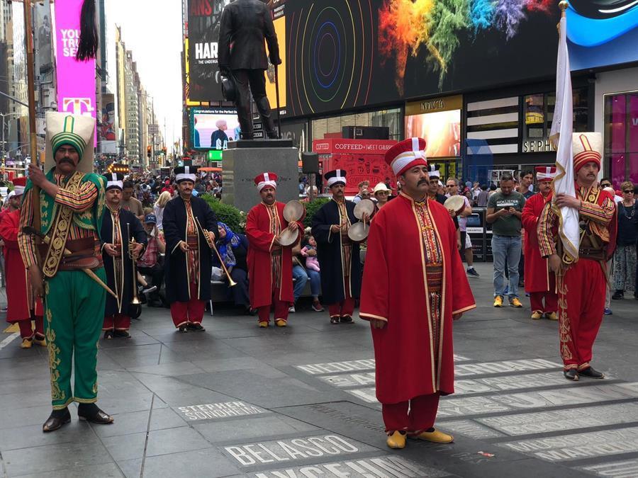 ‘Mehter’ performs in famous Times Square