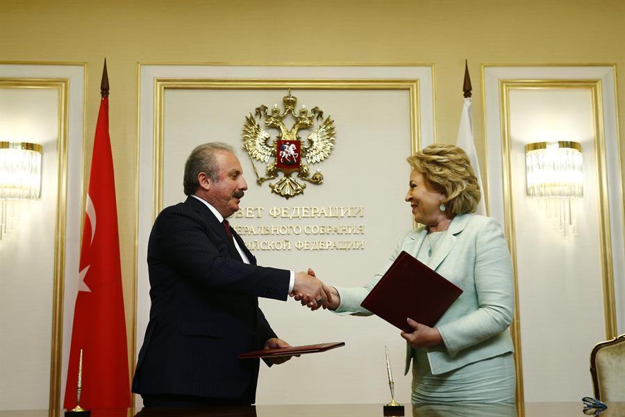 Turkish, Russian head of parliaments meet in Moscow