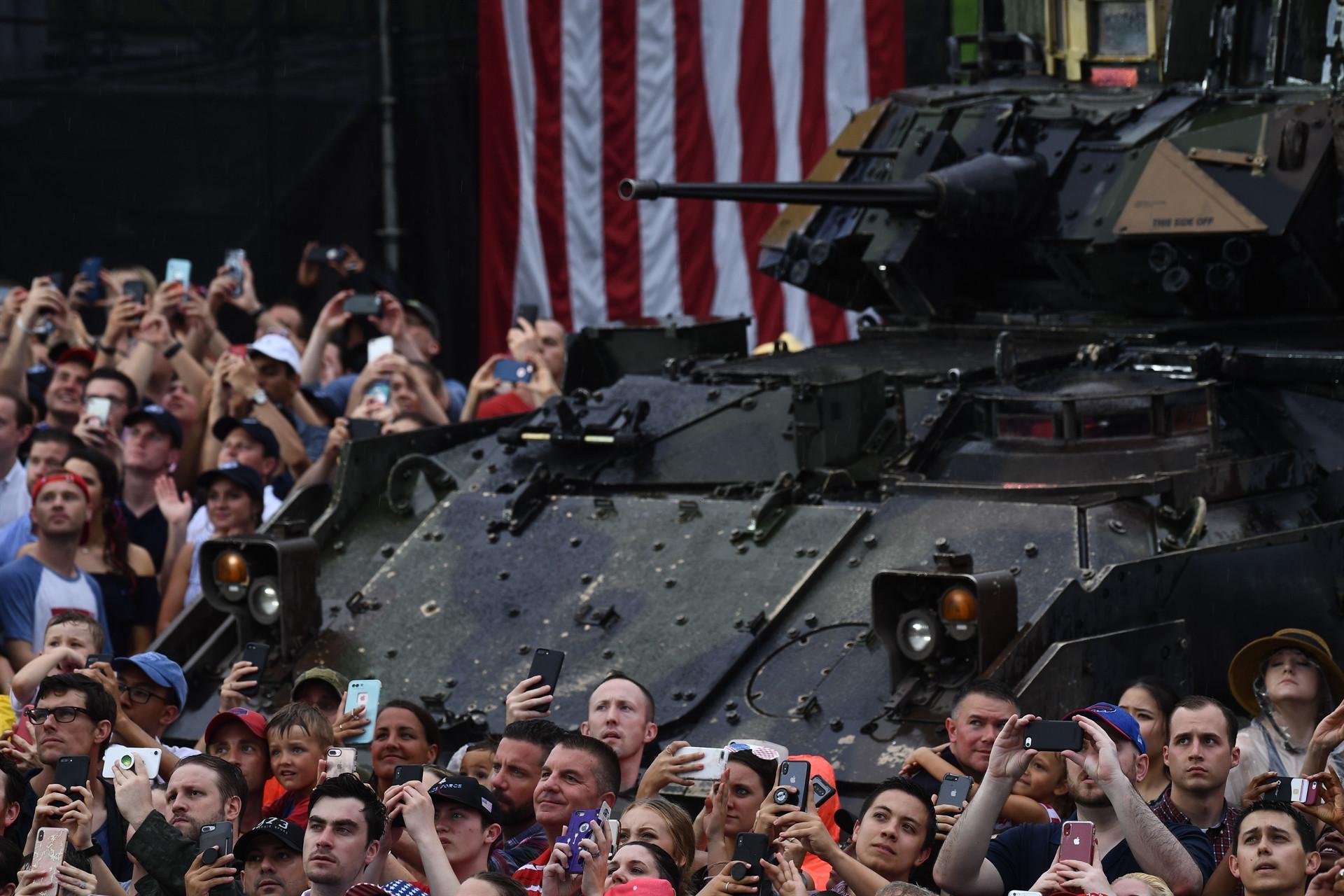 Defying critics, Trump salutes military in pomp-filled July 4 celebration