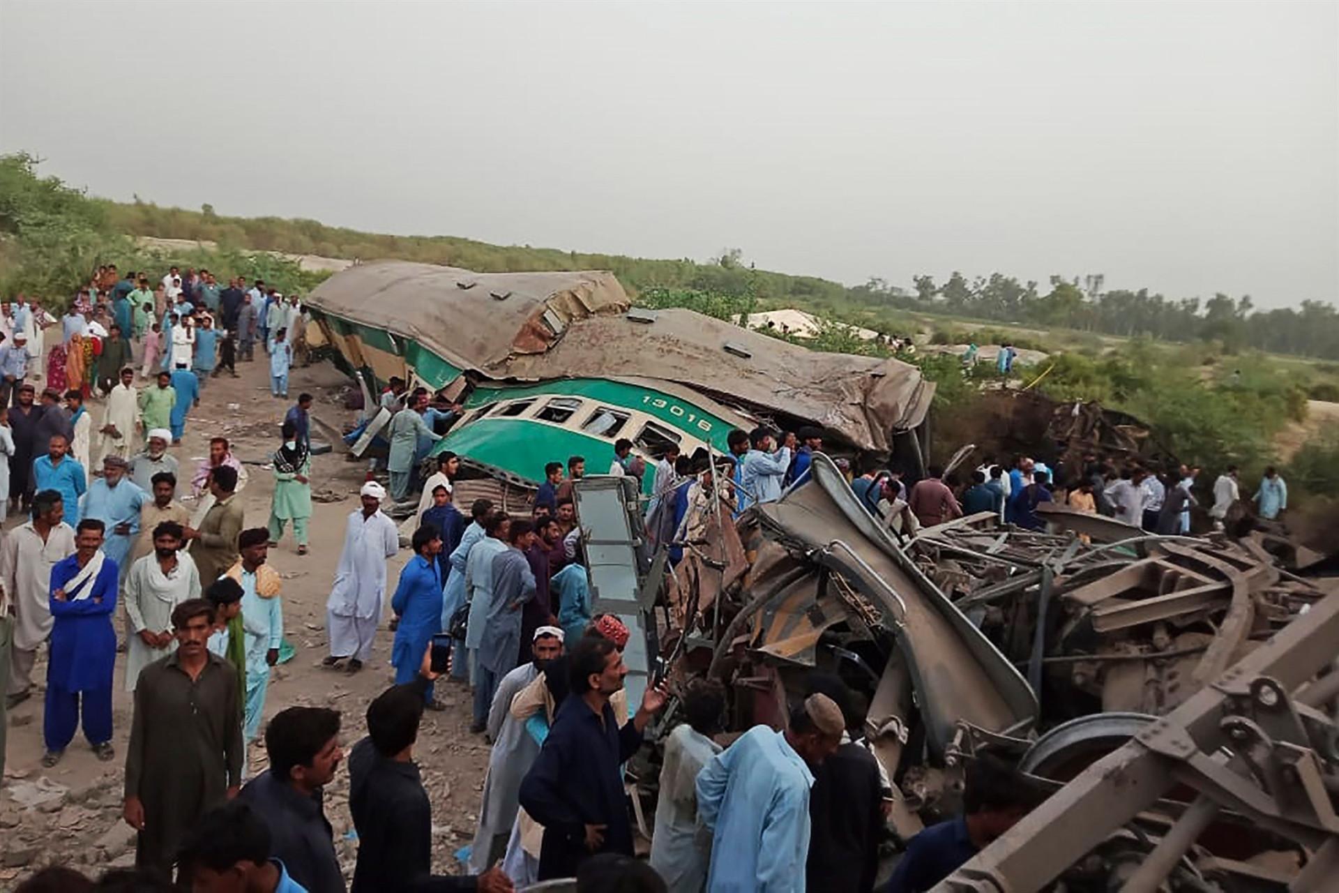 Pakistan PM hits out at poor railways as crash kills 11, injures dozens
