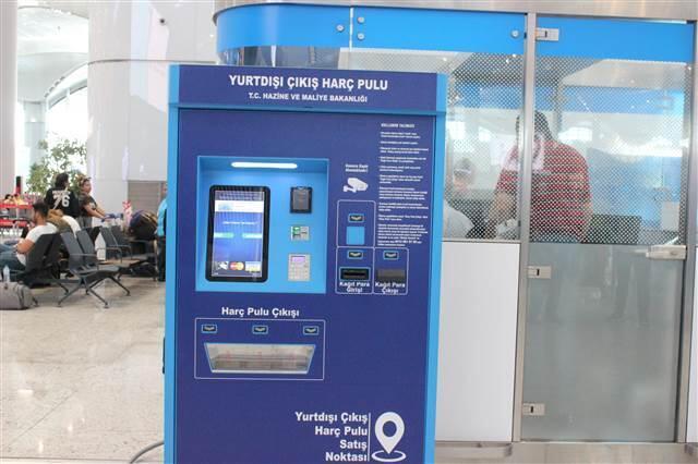 Machines to accept departure fee at Istanbul Airport