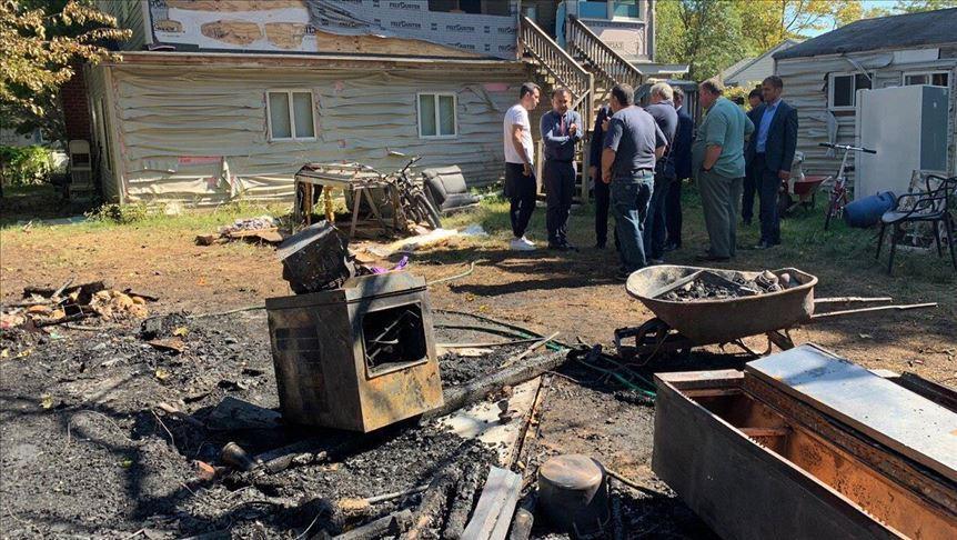 Turkish familys house damaged in arson attack in US