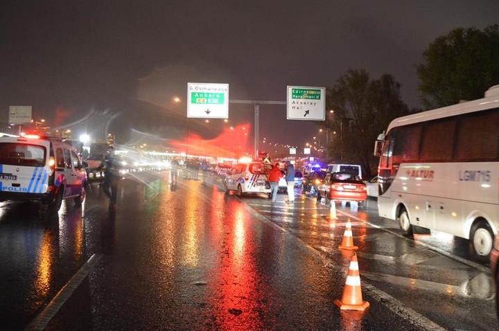 Istanbul roads gridlocked due to rainfall