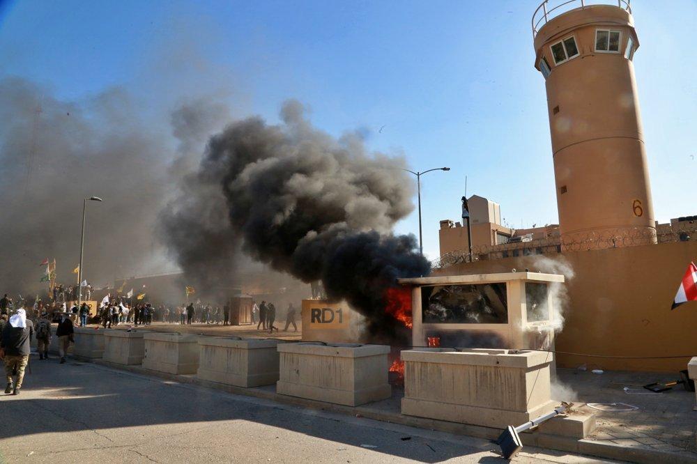 Three injured in attack on US embassy in Baghdad