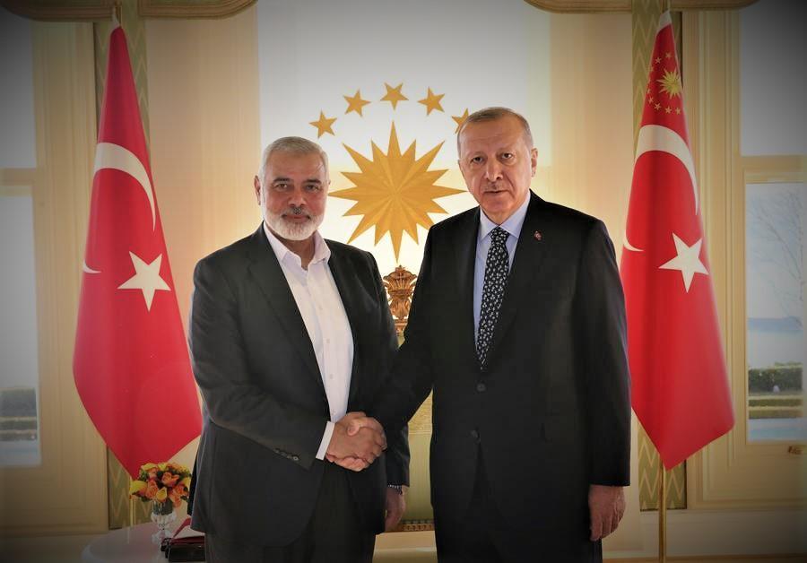Turkish president meets Hamas political chief