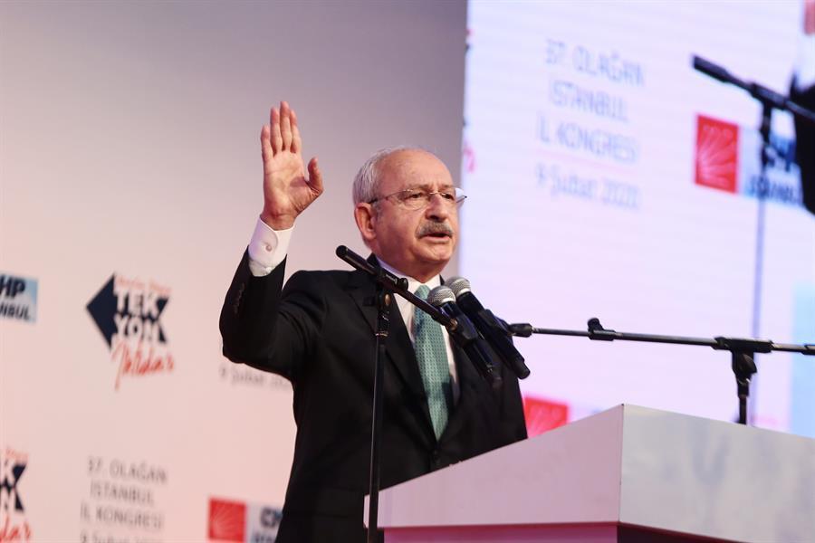 Main opposition leader stresses five problems of Turkey at Istanbul congress